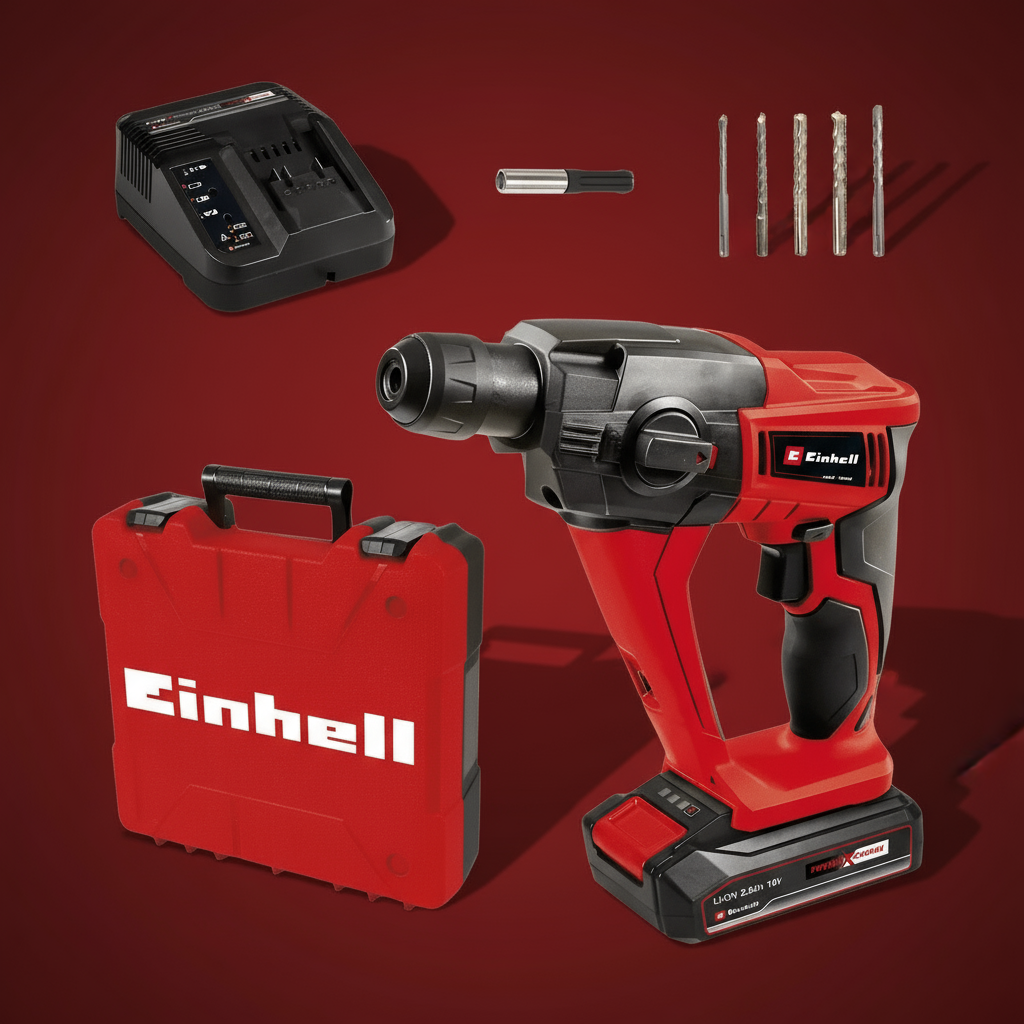 Einhell Drill Einhell Cordless Rotary Hammer 18V - TE-HD 18 Li Kit