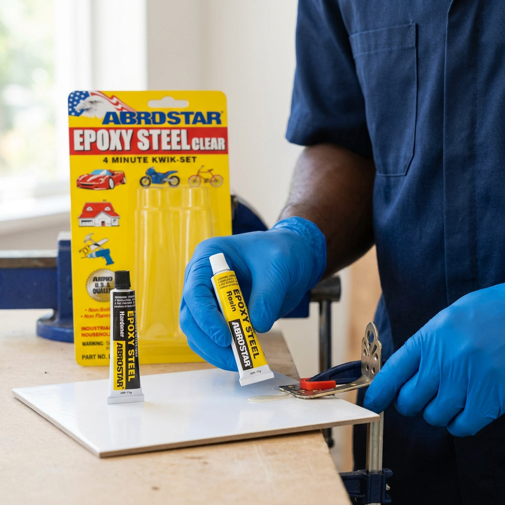 Face-hidden repair preparation with the ABROSTAR resin and hardener tubes