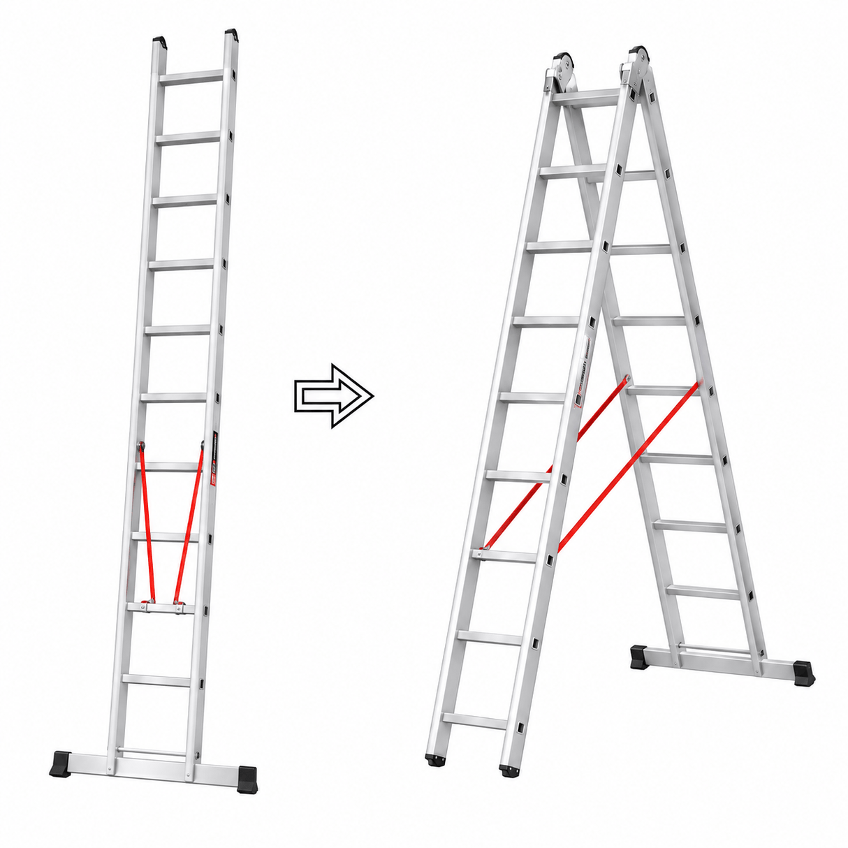 Ferral Ladder & Access Equipment Ferral Aluminium Professional Double-Section Combination Ladder | Elite 67 Series