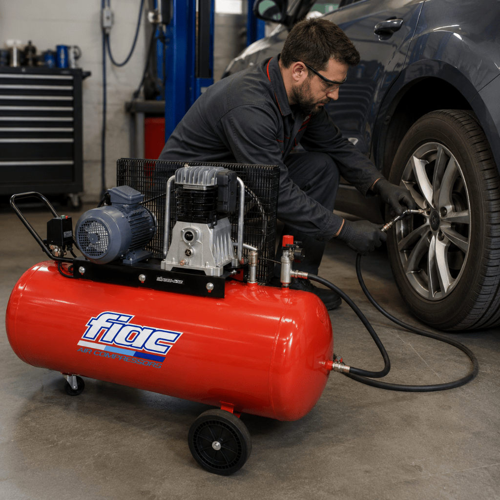 FIAC Compressor & Air Tool Accessories Fiac Single Phase 200L Air Compressor 3HP – AB200/348