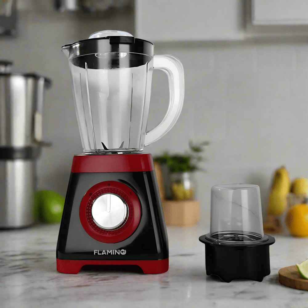 Flamino Kitchen Appliances Flamino Red 1.4L 2 in 1 Electric Blender - FB-1000RB