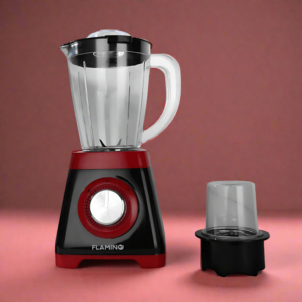 Flamino Kitchen Appliances Flamino Red 1.4L 2 in 1 Electric Blender - FB-1000RB