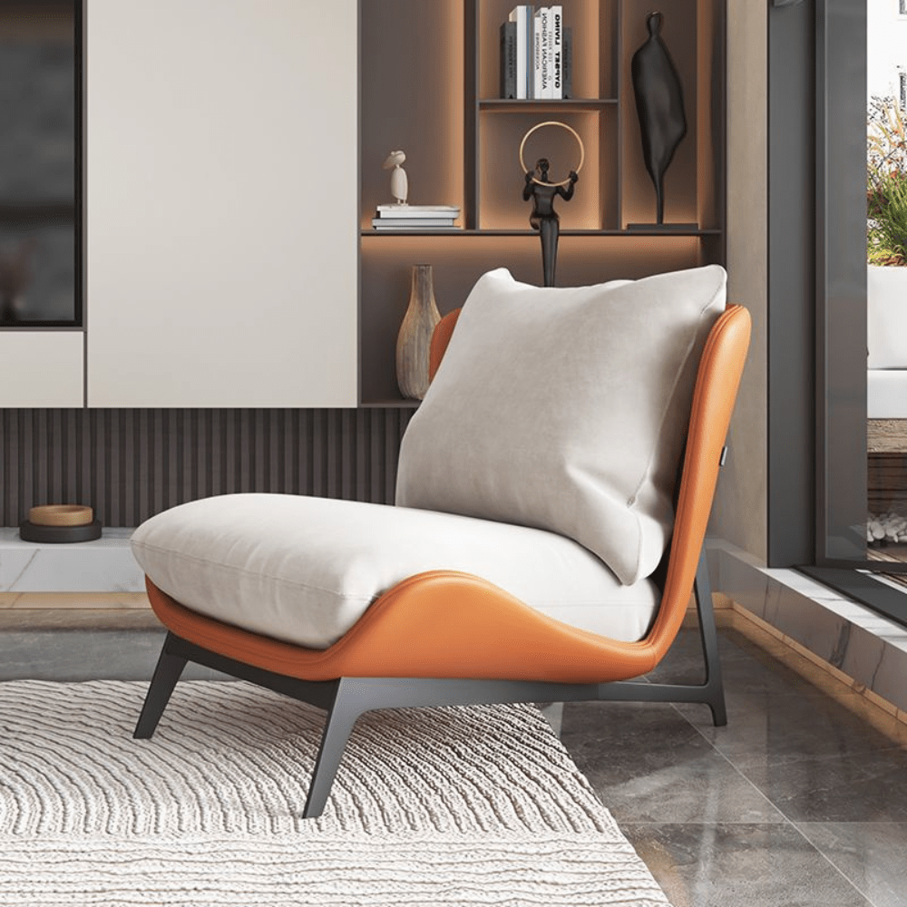 FM Living Room Furniture Brown Comfy Leather Luxury Sofa
