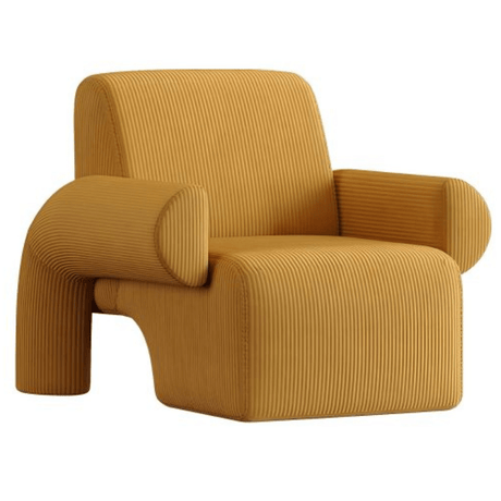 FM Living Room Furniture Brown Modern Artistic Comfy Lounge Armchair