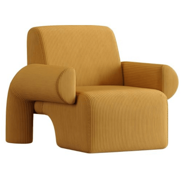 FM Living Room Furniture Brown Modern Artistic Comfy Lounge Armchair