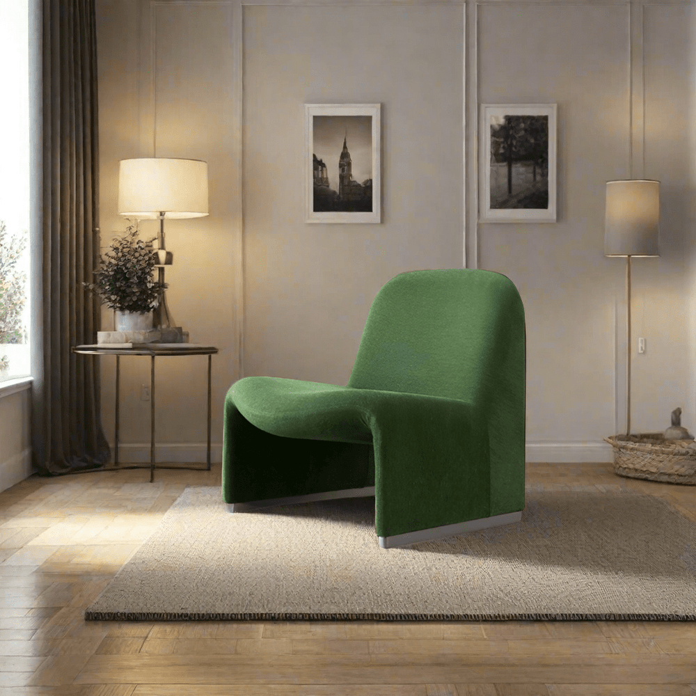 FM Living Room Furniture Green Nordic Style Single Sofa