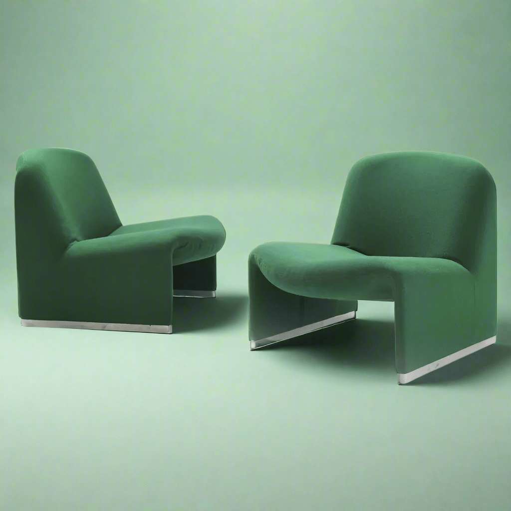 FM Living Room Furniture Green Nordic Style Single Sofa