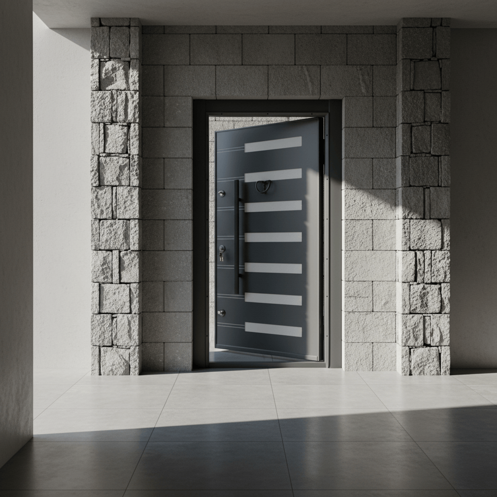 Fort Door Fort Door Aluco-Board Security Door with Triple Lock System - Slate Graphite Grey