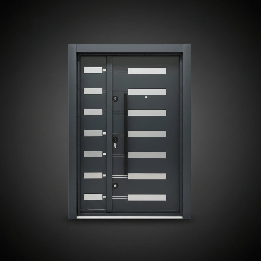 Fort Door Fort Door Aluco-Board Security Door with Triple Lock System - Slate Graphite Grey