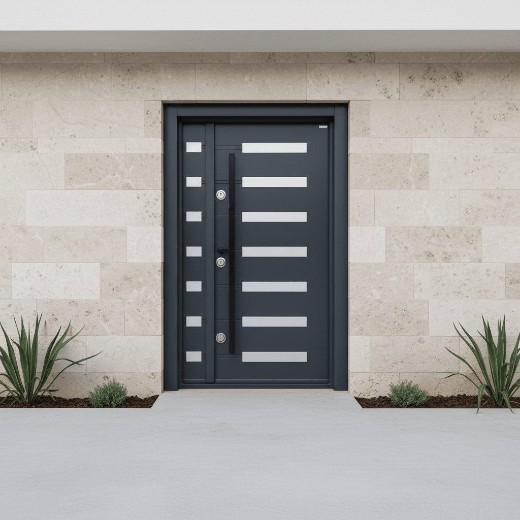Fort Door Fort Door Aluco-Board Security Door with Triple Lock System - Slate Graphite Grey