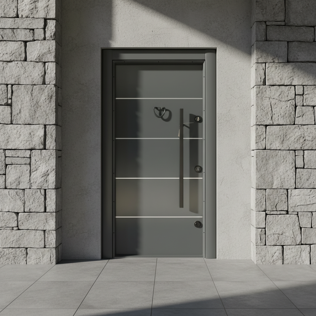 Fort Door Fort Door Aluco-Board Security Door with Triple Lock System - Slate Grey