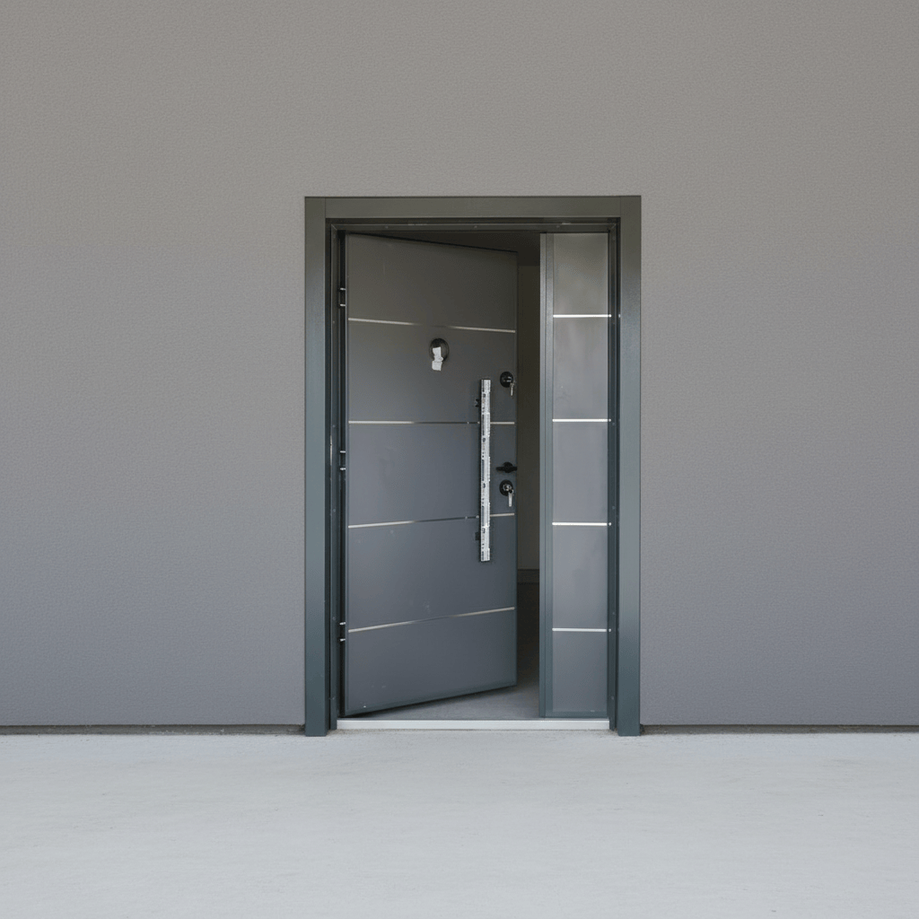 Fort Door Fort Door Aluco-Board Security Door with Triple Lock System - Slate Grey