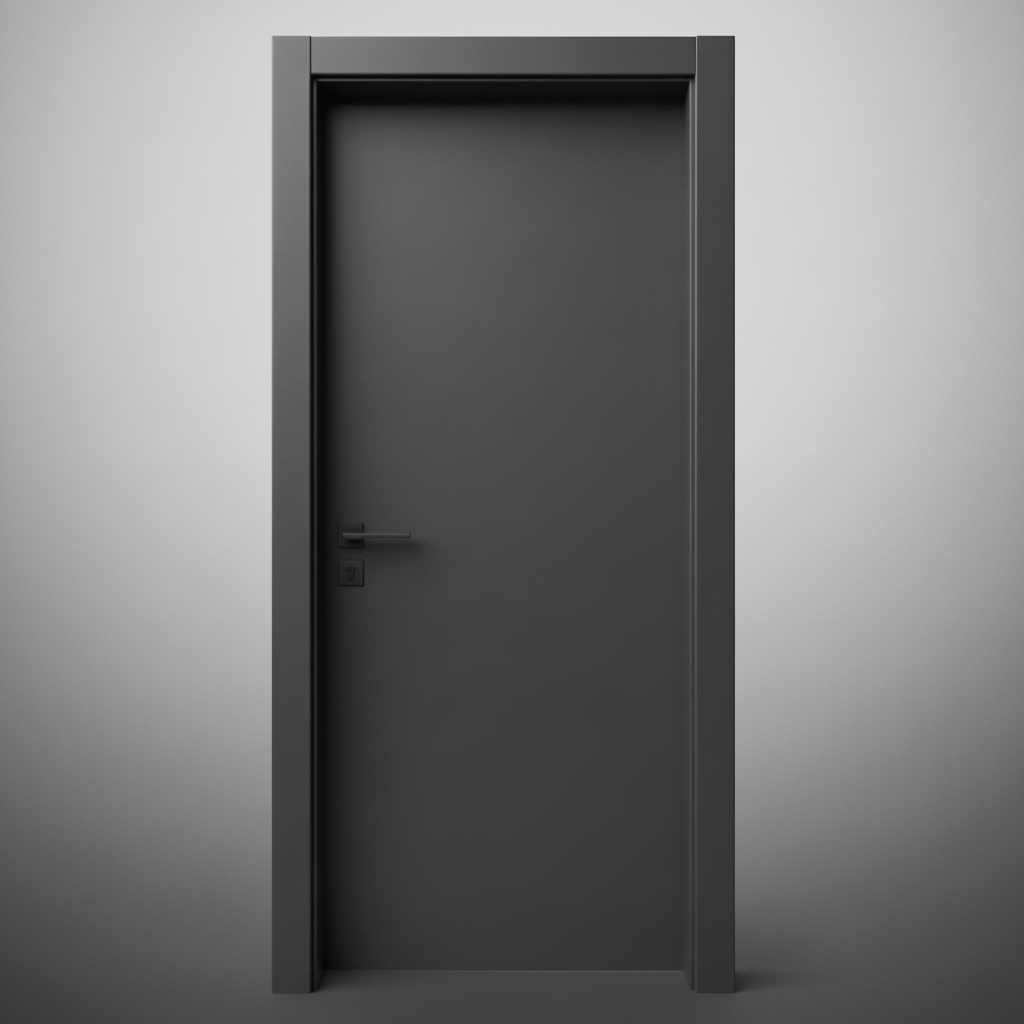 Fort Door Fort Door PVC Waterproof Internal Door 88 cm with Magnetic Frame & Lock - Grey