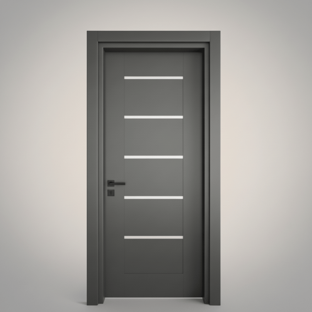 Fort Door Fort Door PVC Waterproof Internal Door with Frame & Accessories - Grey