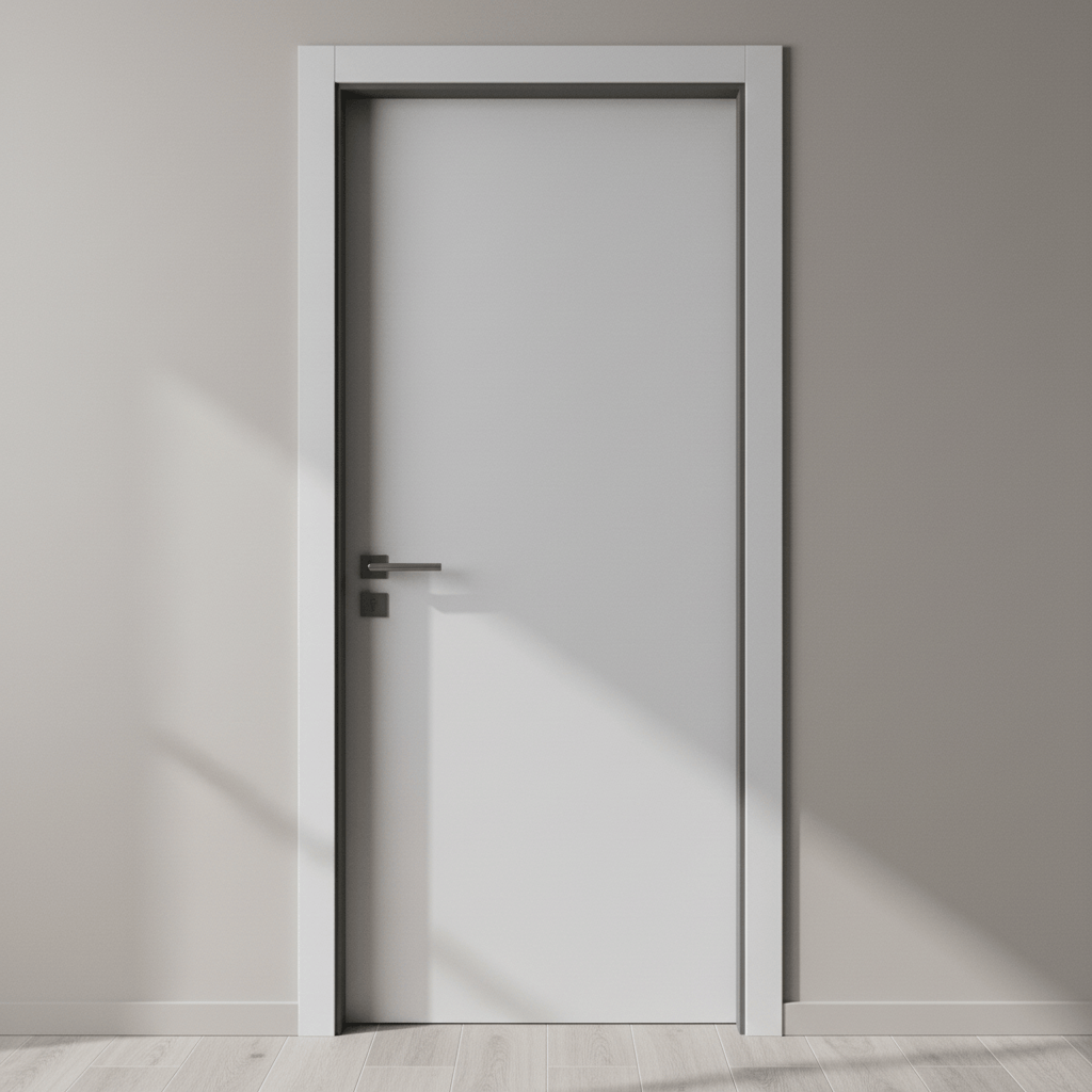 Fort Door Fort Door PVC Waterproof Internal Door with Magnetic Frame & Lock - White