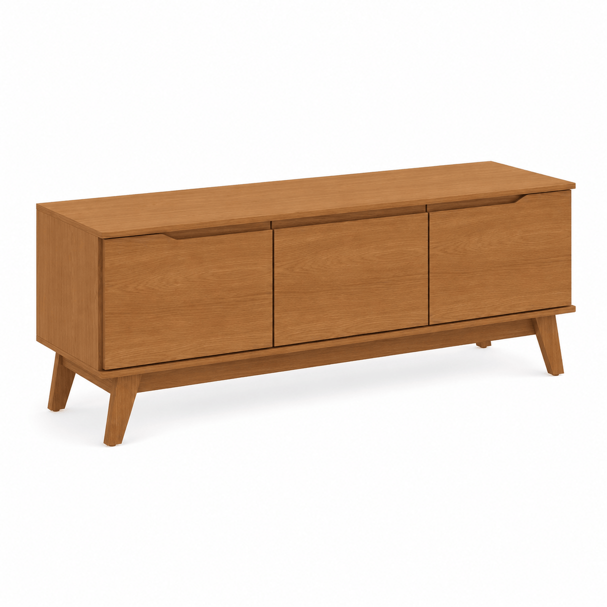 Furniture Sarayi Living Room Furniture Modern 55" TV Stand with 3 Doors & Built-In Handles - R263