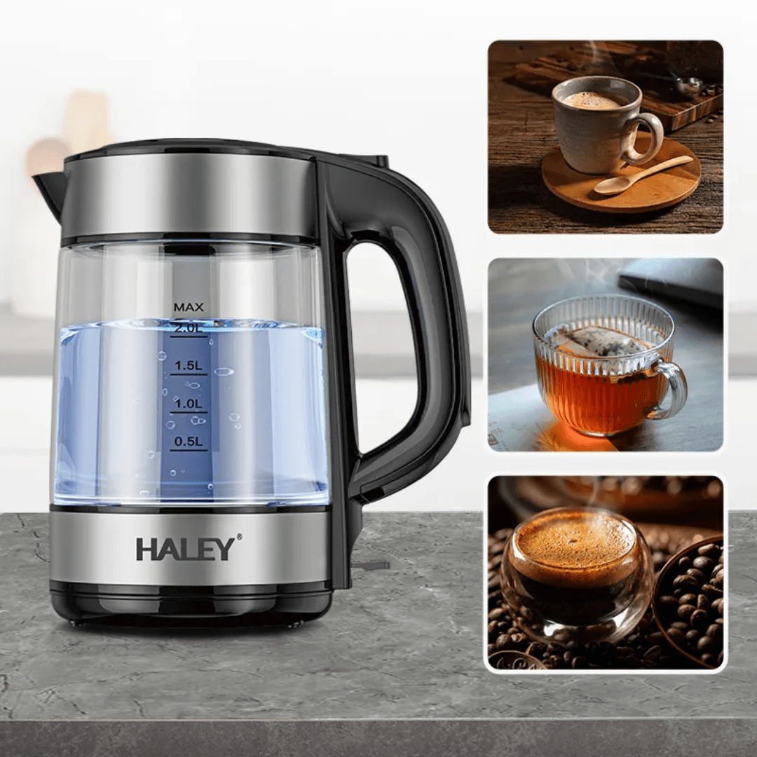 Haley Kitchen Appliances Haley Portable LED Light Display Electric Kettle - HY-8824