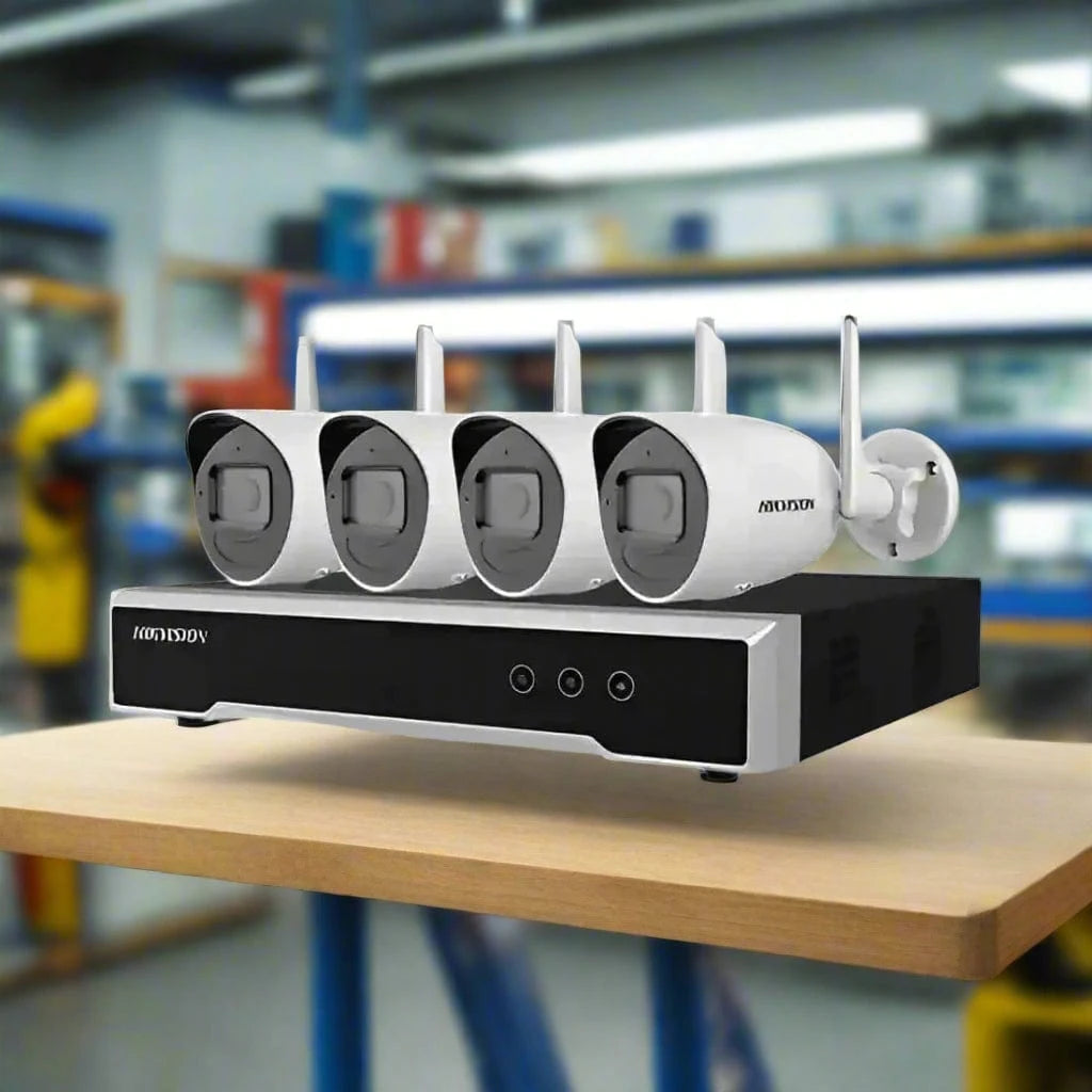 Hikvision Security & Surveillance Systems Hikvision 4MP H.265 Bullet WiFi Kit with 1TB Hard Drive & 4MP Bullet Wi-Fi Cameras - NK44W0H-D