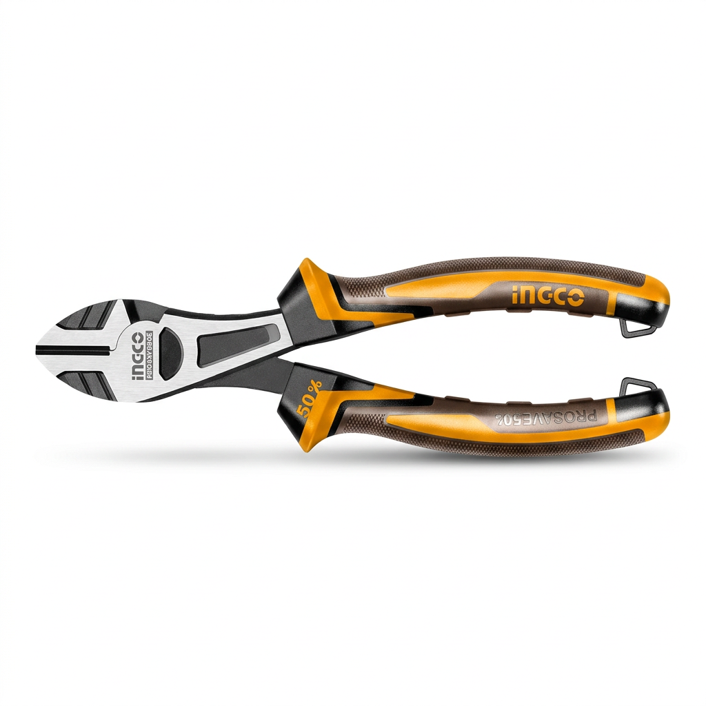Ingco high-leverage diagonal pliers on white