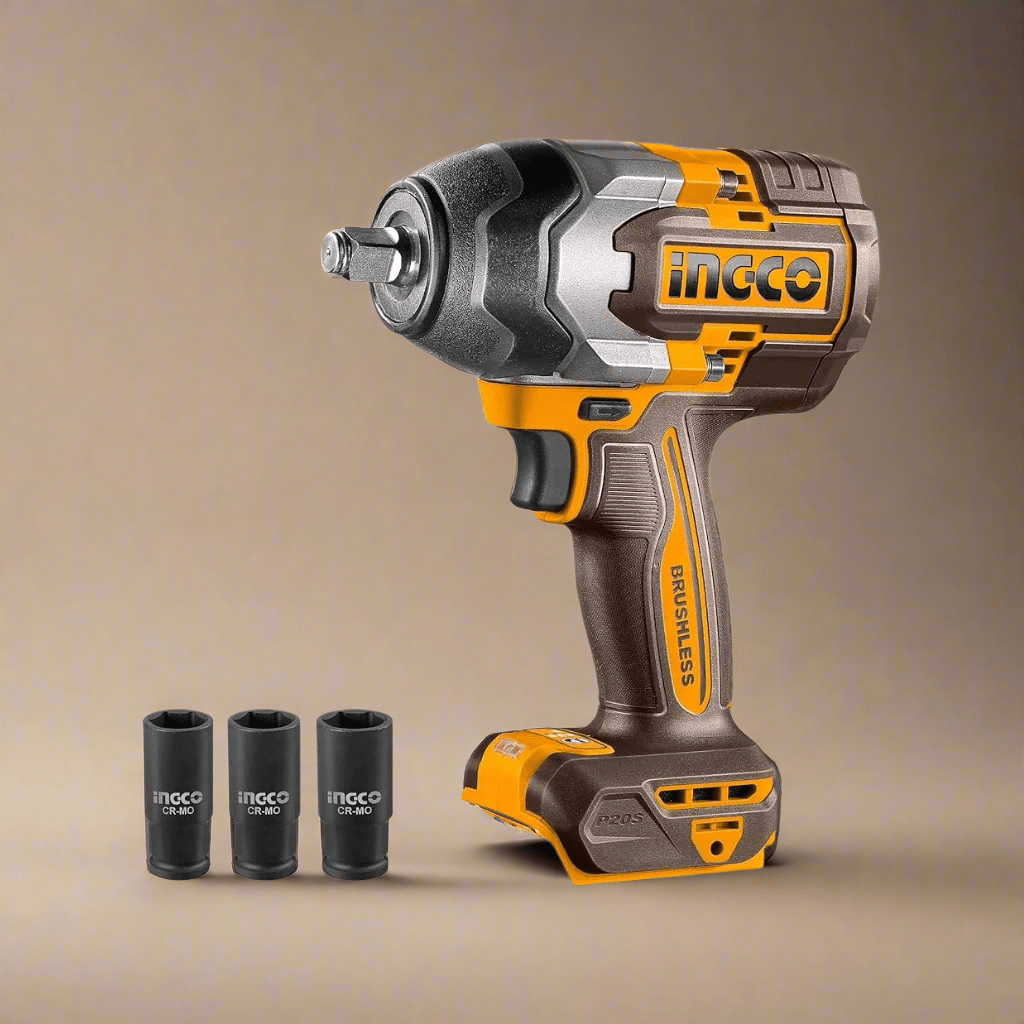 Ingco Impact Wrench & Driver Ingco 1/2" 20V Lithium-Ion Cordless Impact Wrench with Brushless Motor – CIWLI20851