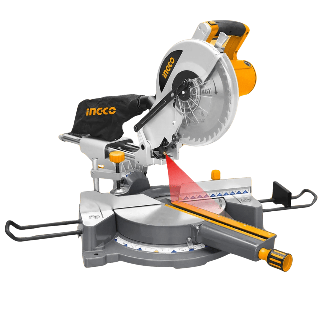 Ingco Bench & Stationary Tool Ingco 10" Mitre Saw 1800W with Adjustable Blade & 0-45° Bevel – BM2S18004
