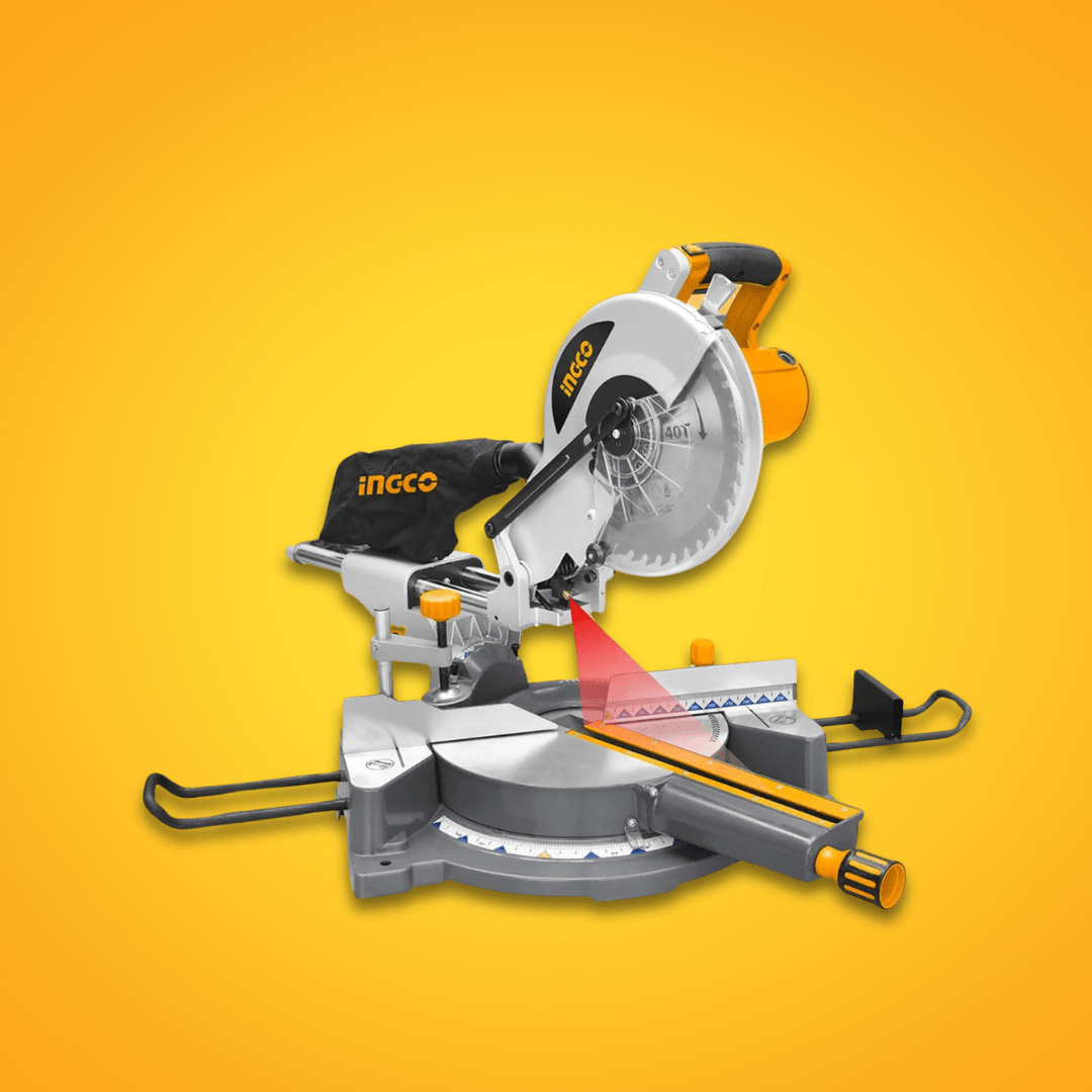 Ingco Bench & Stationary Tool Ingco 10" Mitre Saw 1800W with Adjustable Blade & 0-45° Bevel – BM2S18004