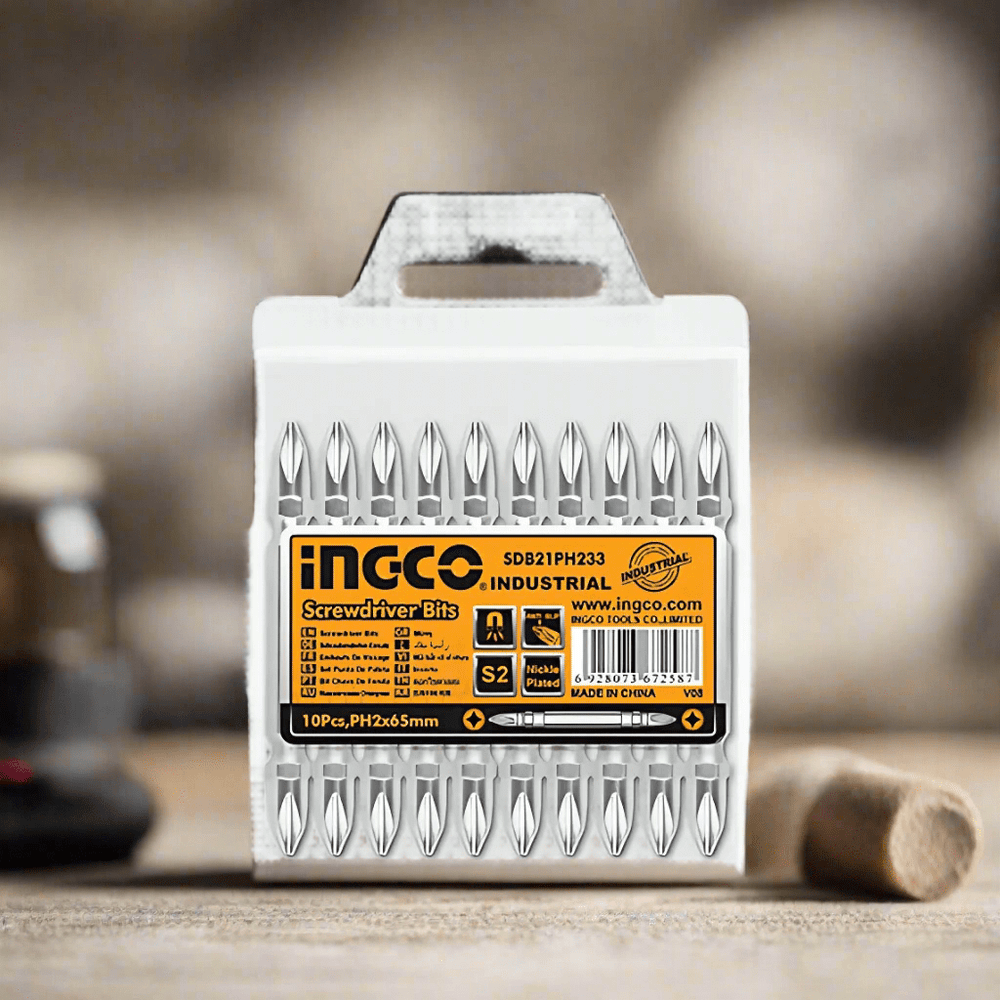 Ingco Screwdriver Bits Ingco 10-Piece Double-End Screwdriver Bit Set 65mm – SDB21PH233