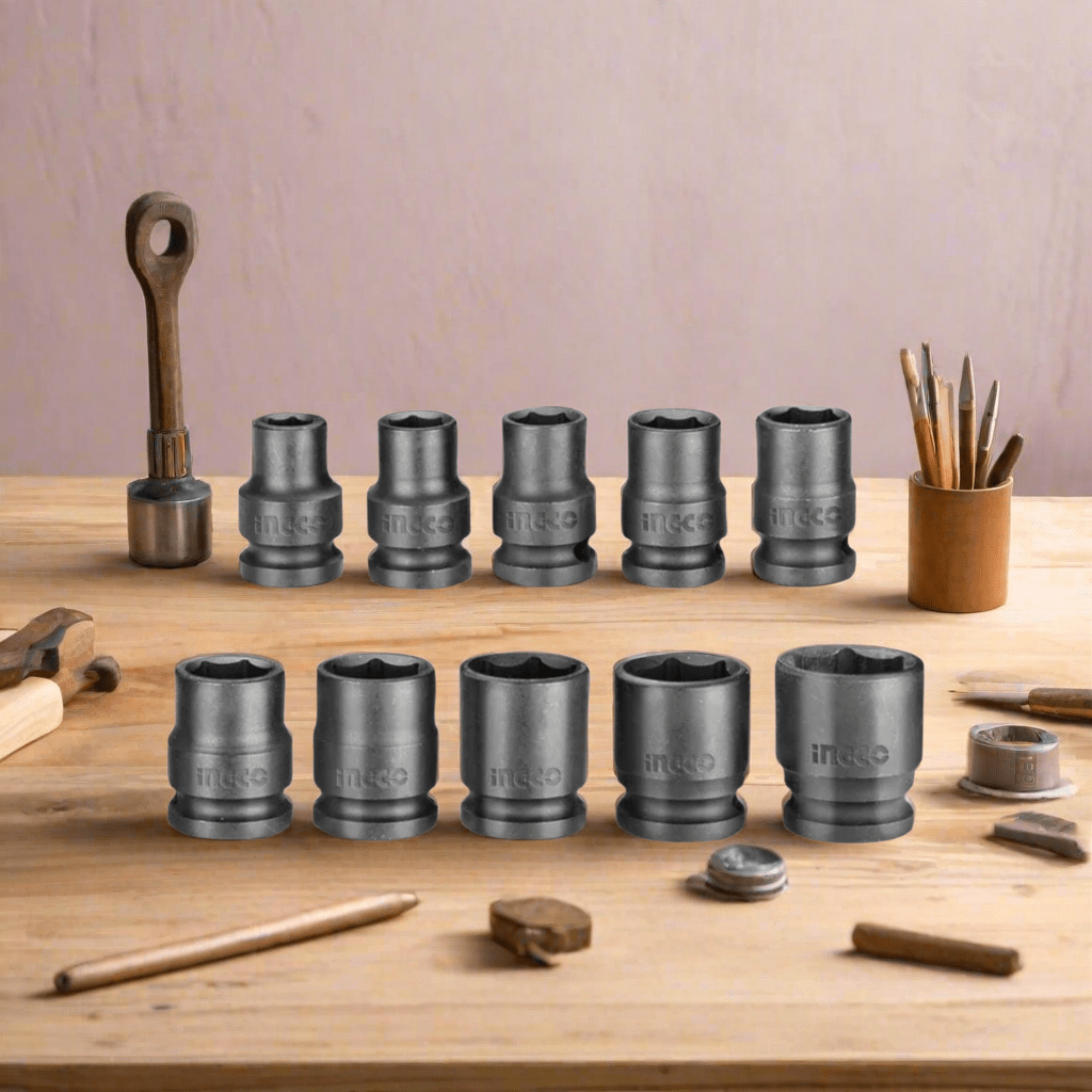 Ingco Sockets & Hex Keys Ingco ½" 10-Piece Impact Socket Set, CrMo Material - HKISSD12101