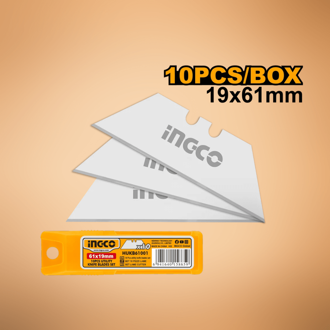 Ingco Multi Tools & Knives Ingco 10-Piece Utility Knife Blade Set - HUKB61001