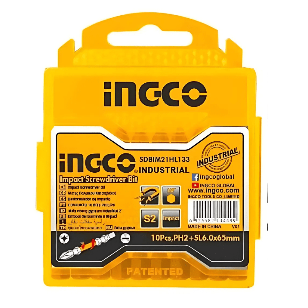 Ingco Screwdriver Bits Ingco 10 Pieces Impact Screwdriver Bit 65mm - SDBIM21HL133