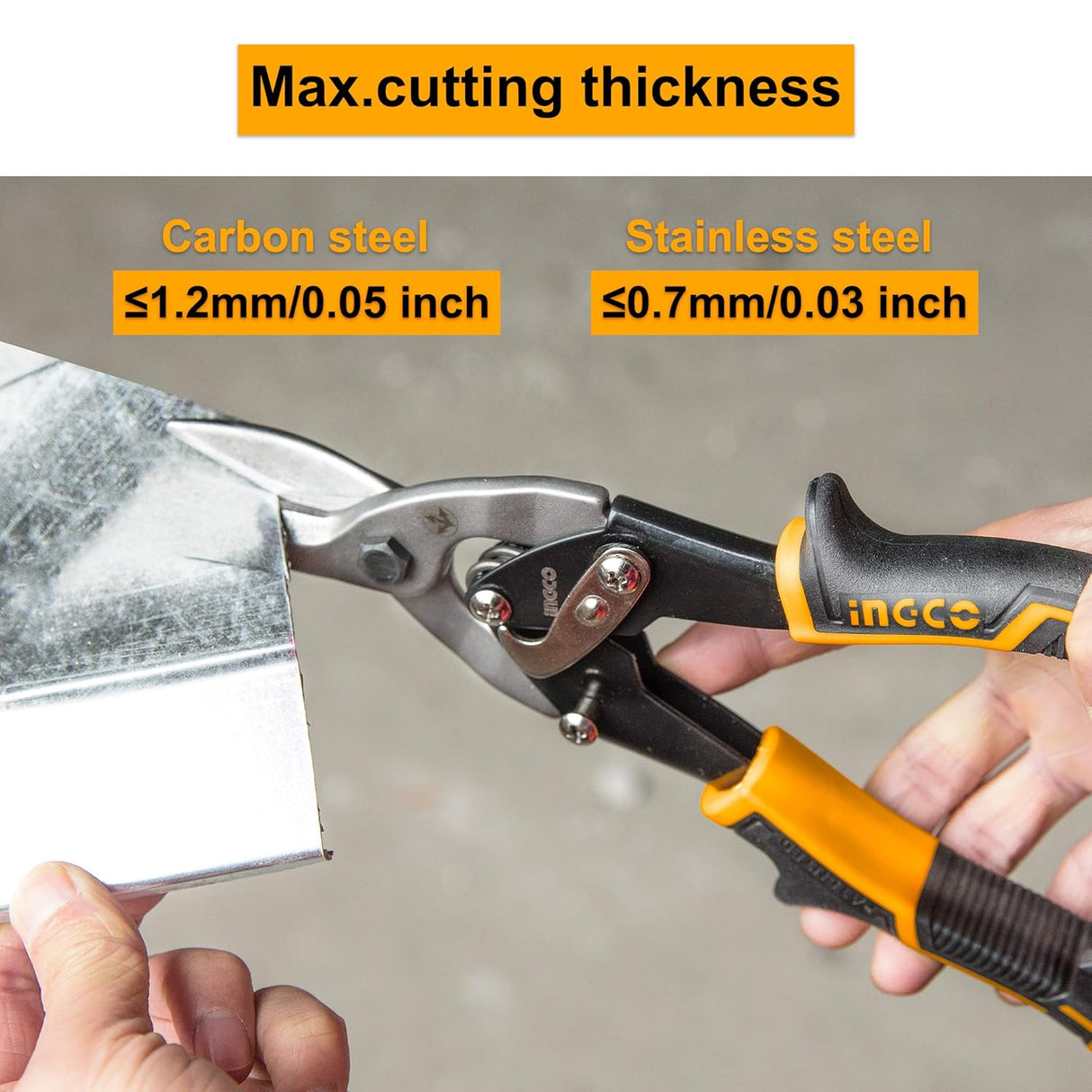 Ingco Hand Saws & Cutting Tools Ingco 10" Straight Aviation Snip with Soft Grip Handle – HTSN0110S