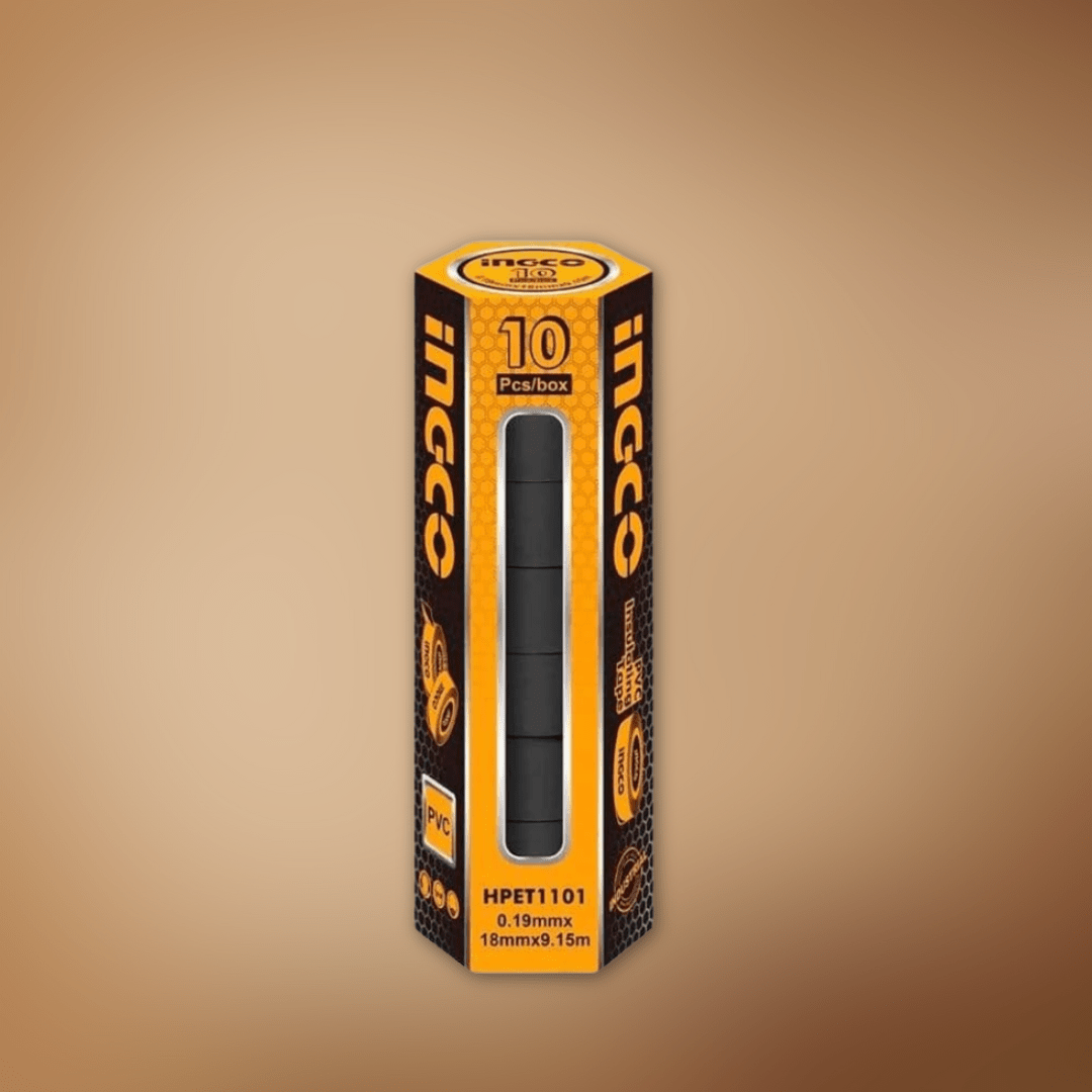 Ingco Power Management & Protection Ingco 10 Yards PVC Insulating Tape - Black, 18mm x 9.15m - HPET1103