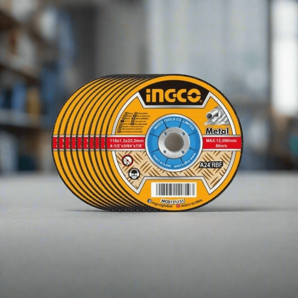 Ingco Grinding & Cutting Wheels Ingco 100-Pieces Abrasive INOX - Metal Cutting Disc 115 x 1.2mm Set - MCD10115100