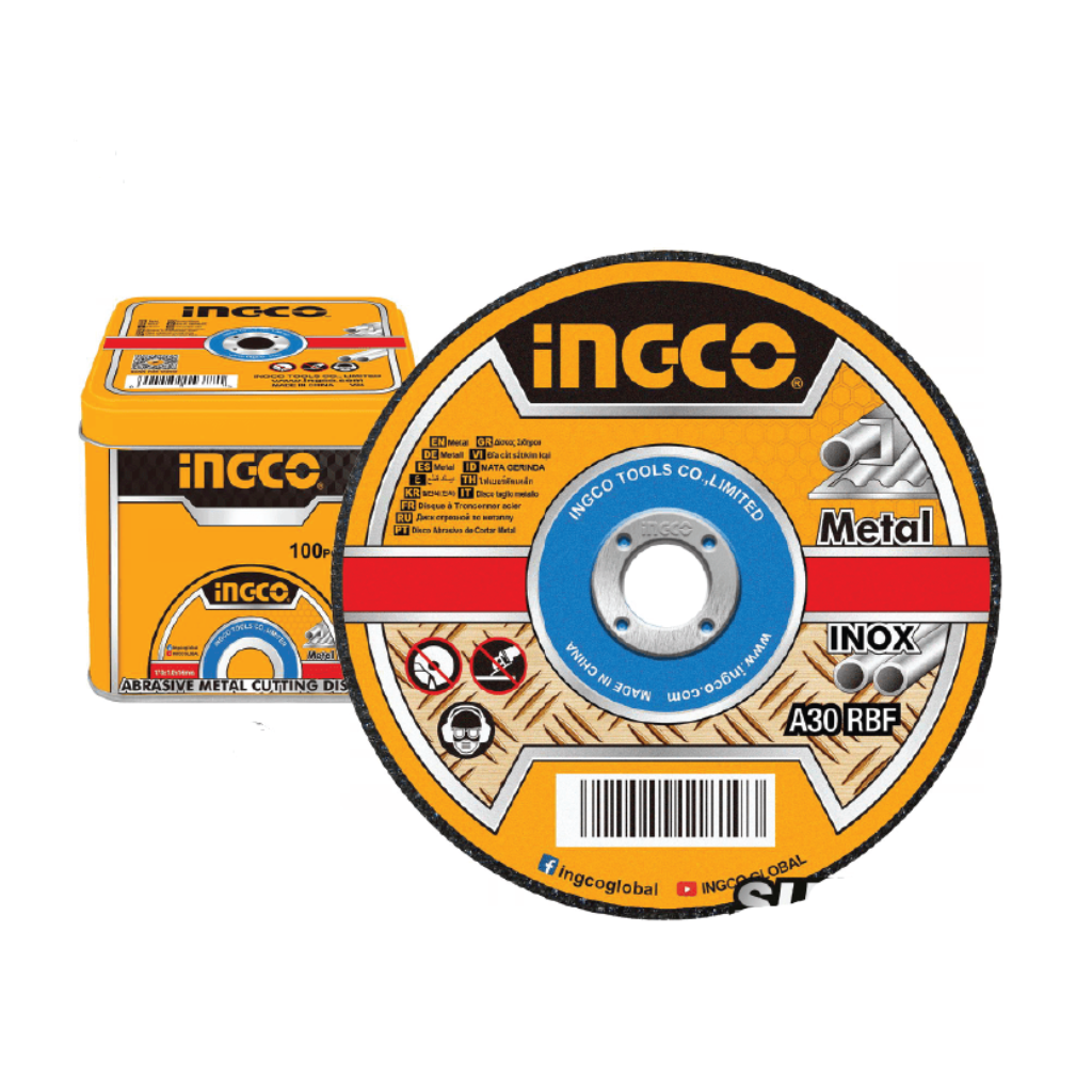 Ingco Grinding & Cutting Wheels Ingco 100-Pieces Abrasive INOX - Metal Cutting Disc 115 X 1.2mm Set - MCD10115100