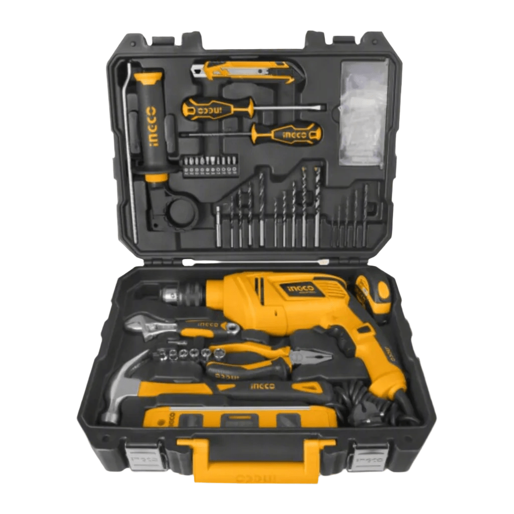 Ingco Tool Set Ingco 101 Pieces Tools Set with 850W Hammer Impact Drill - HKTHP11022