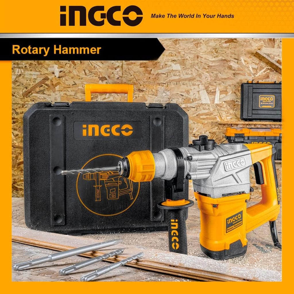 Ingco Drill Ingco 1050W Heavy-Duty Rotary Hammer Drill with SDS Plus – RH10506