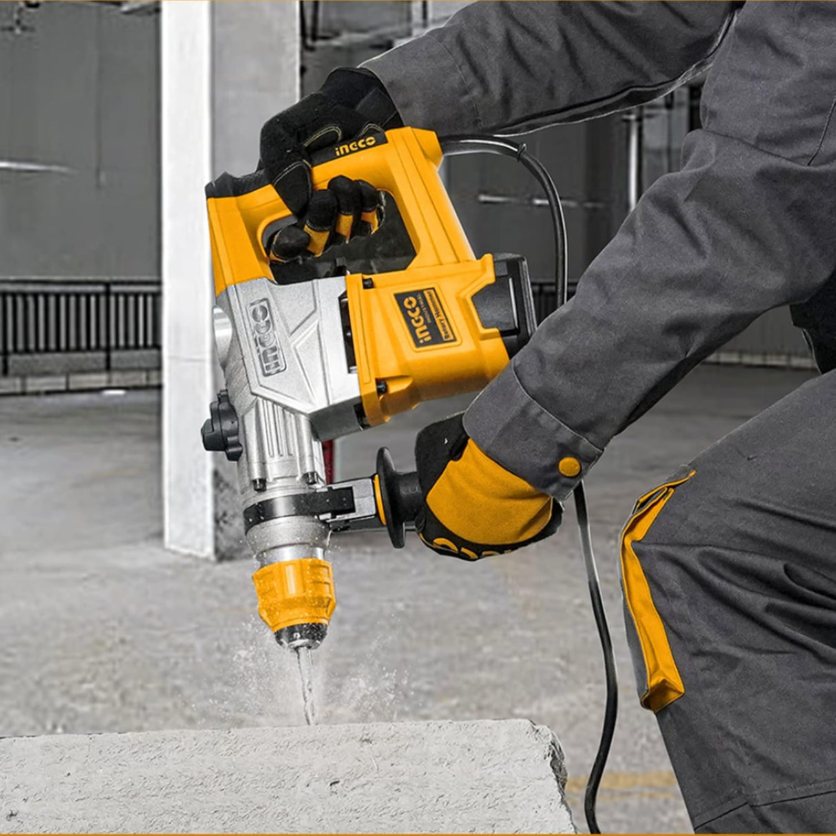 Ingco Drill Ingco 1050W Heavy-Duty Rotary Hammer Drill with SDS Plus – RH10506