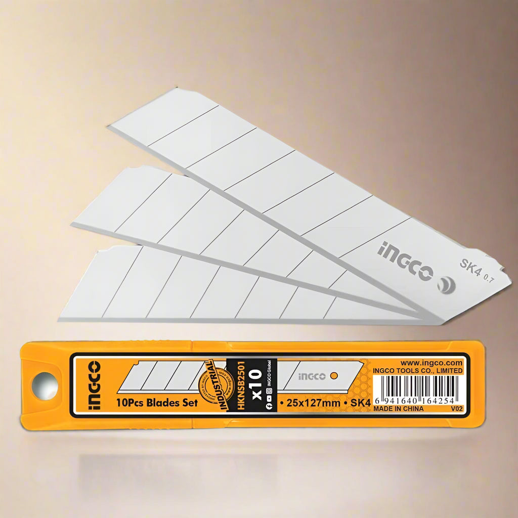 Ingco Multi Tools & Knives Ingco 10Pcs 25mm Knife Blade Set - HKNSB2501