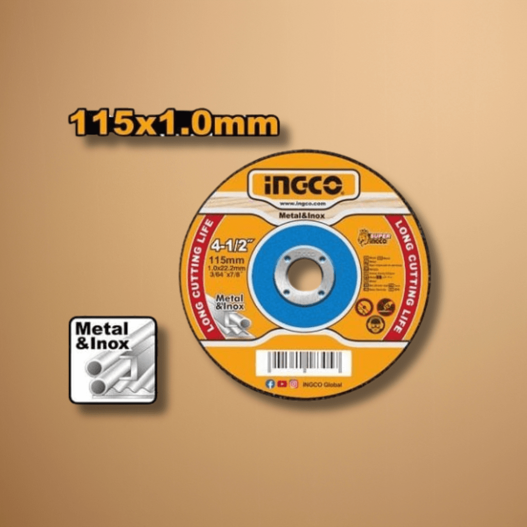 Ingco Grinding & Cutting Wheels Ingco 115mm INOX Metal Cutting Disc with 1.0mm Thickness – MCD101151