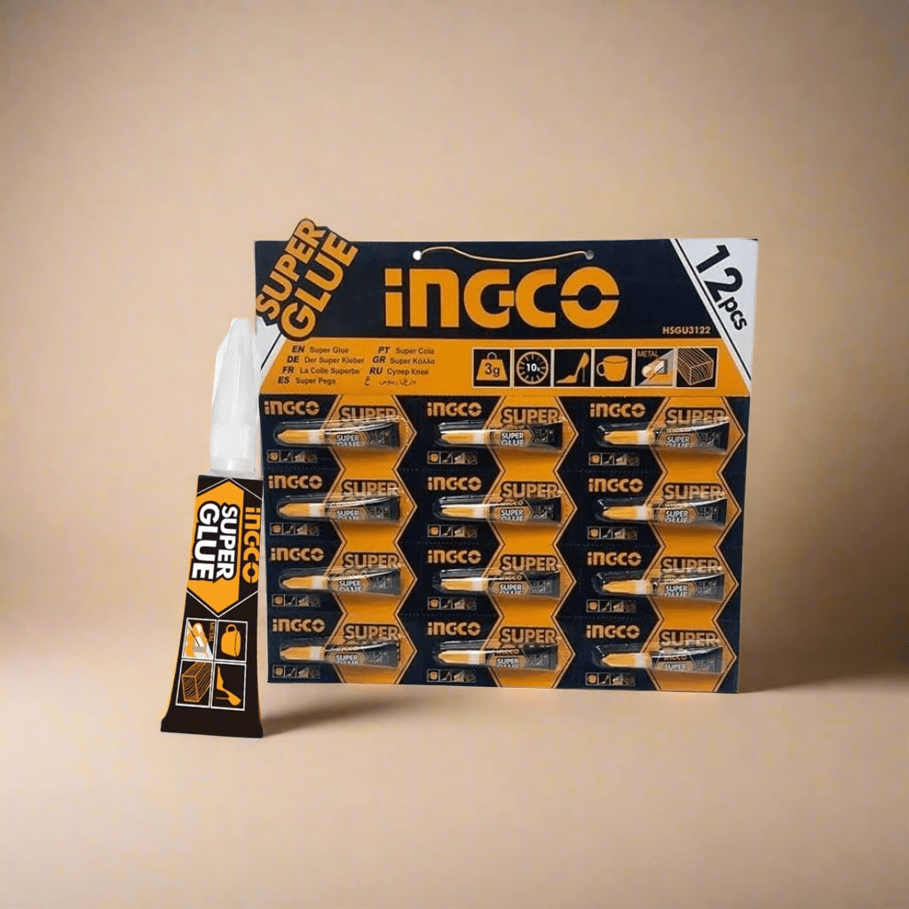 Ingco Adhesive & Glue Ingco 12-Piece Super Glue Set – HSGU3122