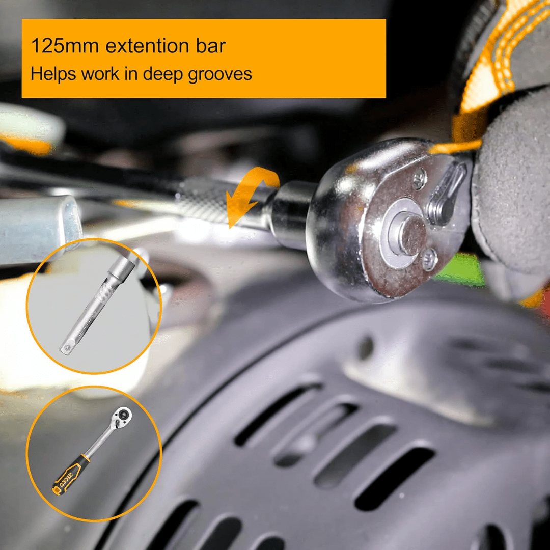 Ingco Sockets & Hex Keys Ingco 12-Pieces 1/2″ Socket Set - HKTS12122