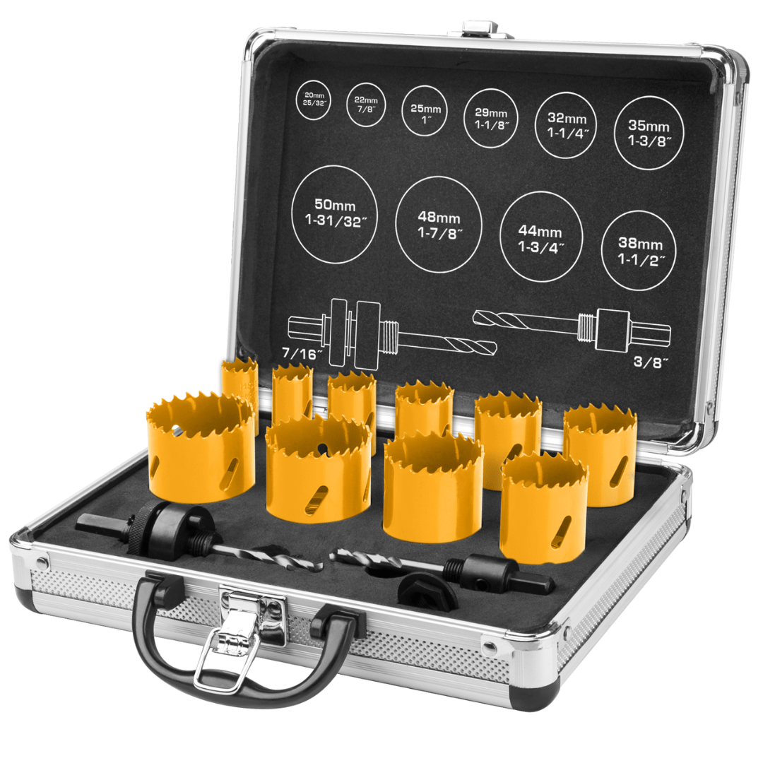 Ingco Hole Saws & Cores Ingco 12 Pieces Bi-Metal Hole Saw Set - AKH0121