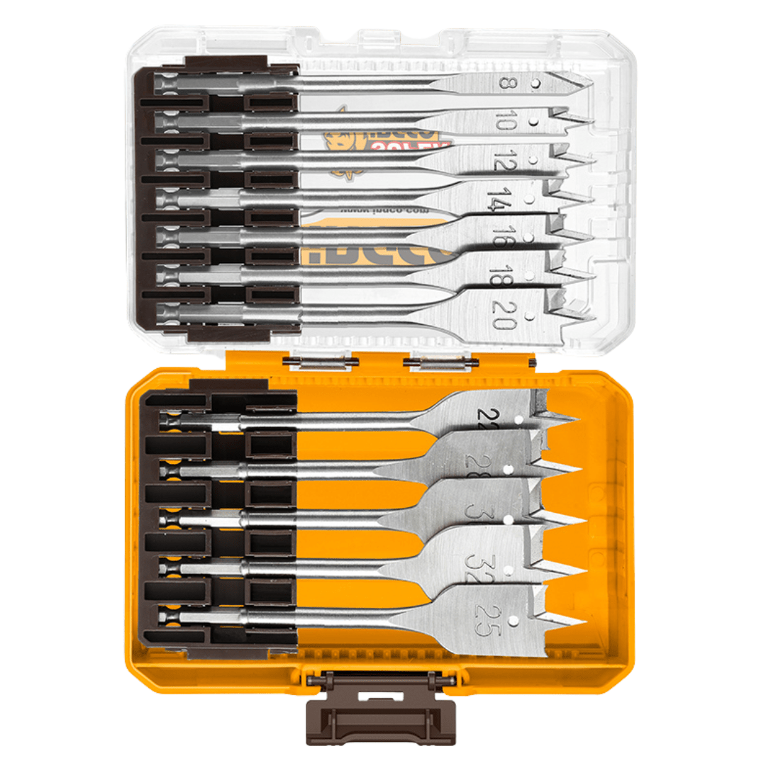 Ingco Drill Bits Ingco 12 Pieces Flat Wood Drill Bits Set - AKDL1206