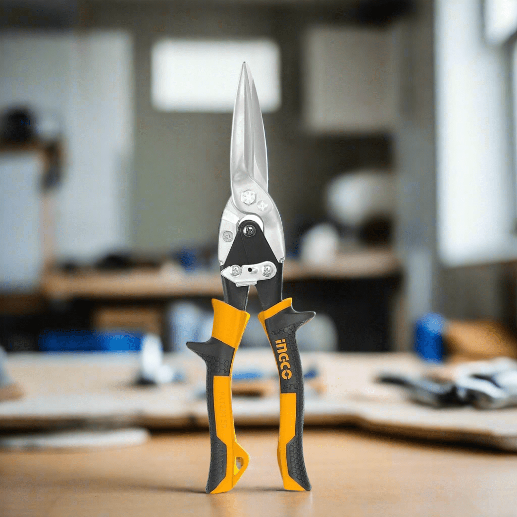 Ingco Hand Saws & Cutting Tools Ingco 12" Straight Aviation Snip with Soft Grip Handle – HTSN0112S