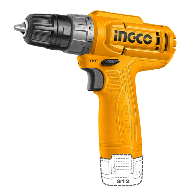 Ingco Drill Ingco 12V Lithium-Ion Cordless Drill - CDLI12456
