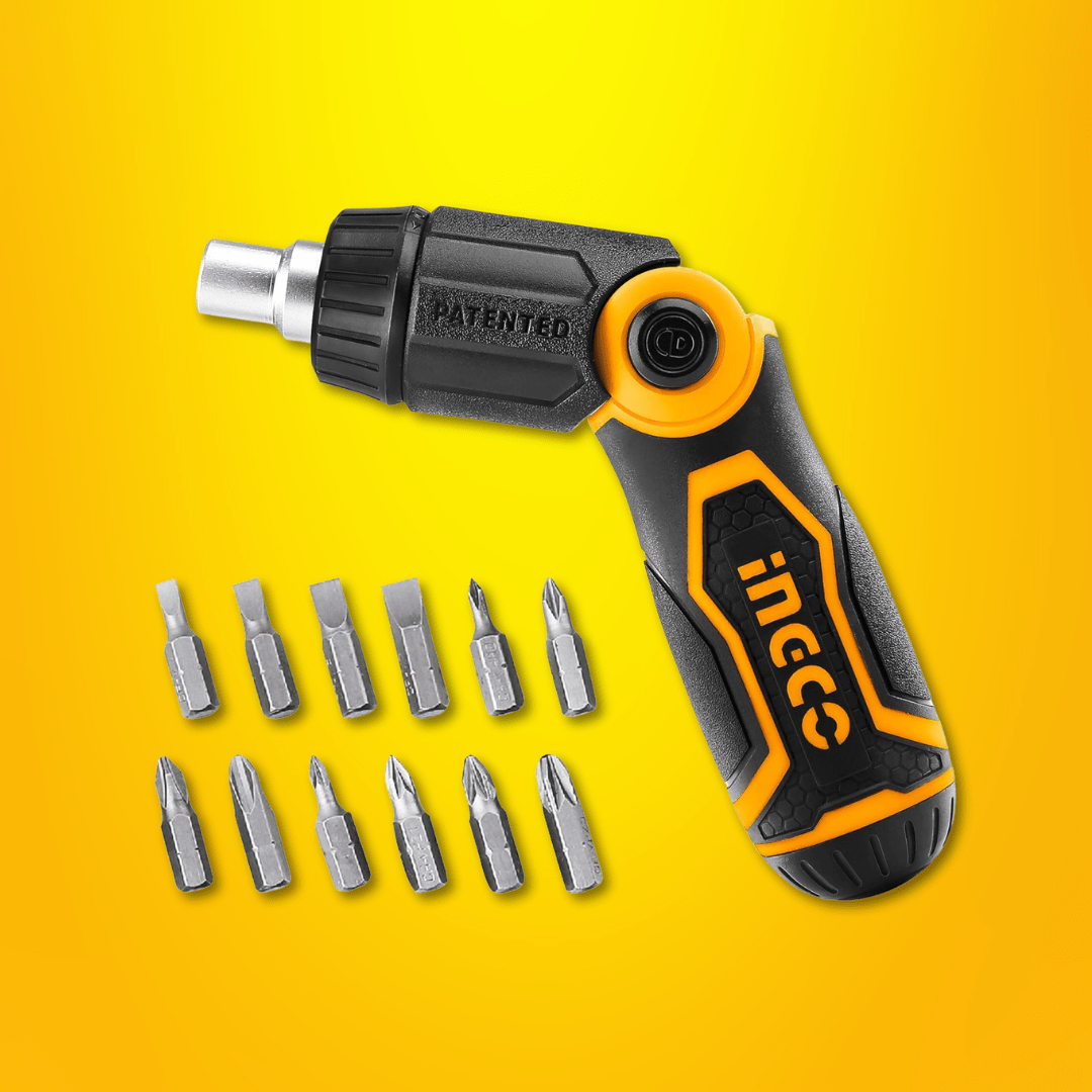 Ingco Screwdrivers Ingco 13 Piece Ratchet Screwdriver Set - AKISD1208