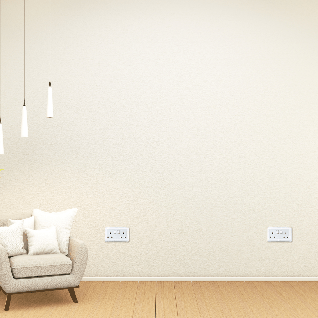 Ingco Switches & Sockets Ingco 13A 2-Gang Switched Double BS Socket – HESST0213A