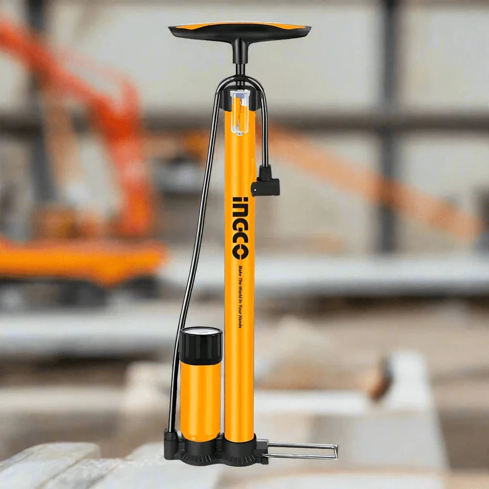 Ingco Compressor & Air Tool Accessories Ingco 140PSI Hand Pump with Dual-Unit Pressure Gauge – MPP3811