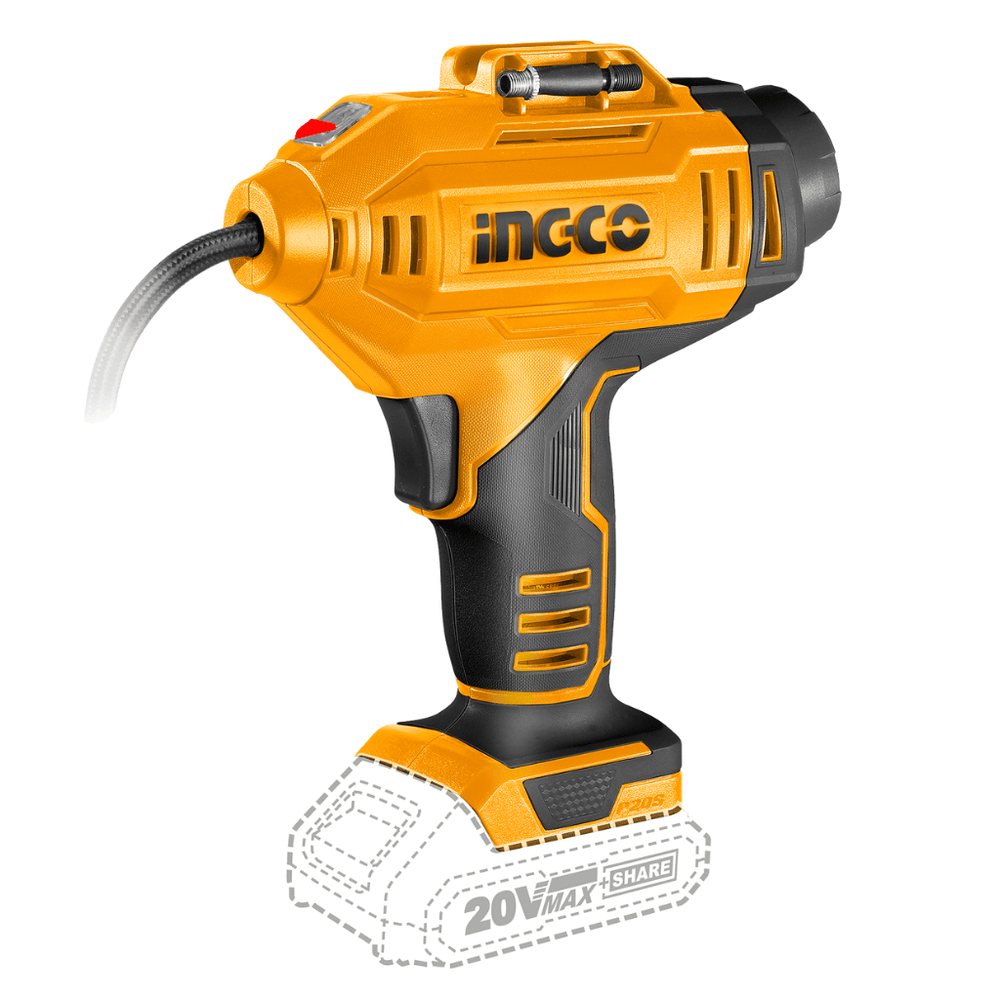 Ingco Compressor & Air Tool Accessories Ingco 150 PSI Lithium-Ion Cordless Auto Air Compressor with LED Light – CACLI2018