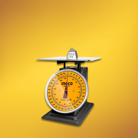 Ingco Digital Meter Ingco 150KG Spring Weighing Scale with Stainless Steel Bowl – HESA51501